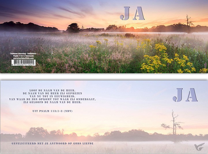 Productafbeelding: voorkant van Panoramawenskaart mt belijdenis summer