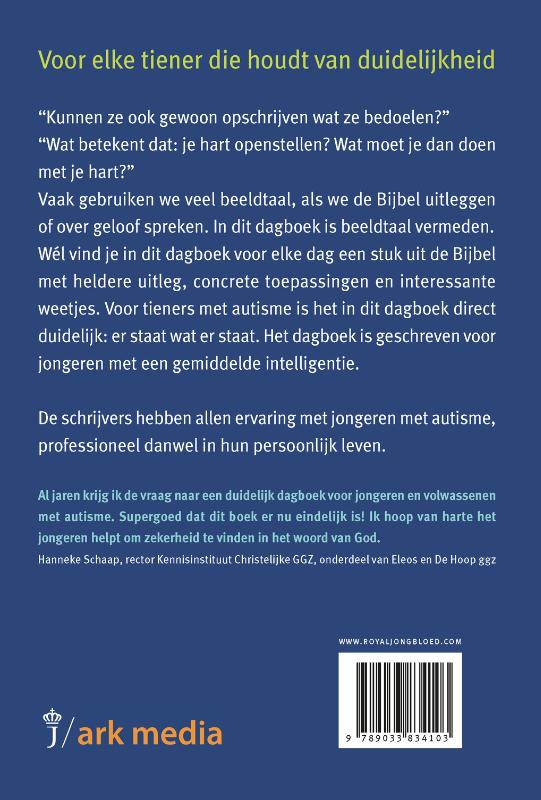 Productafbeelding: achterkant van Bijbels dagboek voor tieners