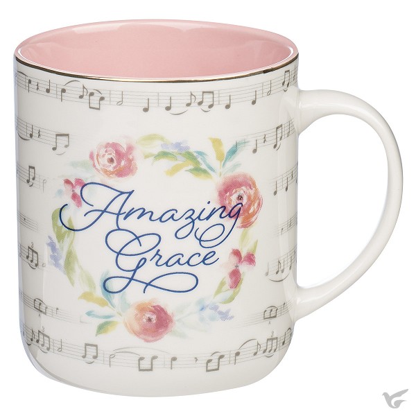 Productafbeelding: voorkant van Amazing Grace Floral Wreath Coffee Mug