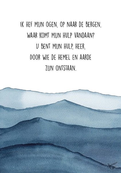 Productafbeelding: voorkant van Wenskaart Ik hef mijn ogen op