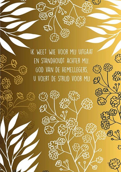 Productafbeelding: voorkant van Wenskaart Ik weet wie voor mij uitgaat