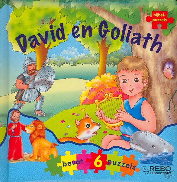 Productafbeelding: voorkant van David en goliath bijbelpuzzelboek