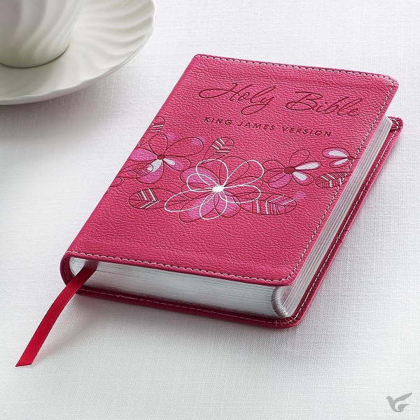 Productafbeelding: voorkant van KJV Bible Compact Faux Leather, Pink