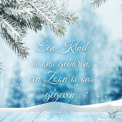 Productafbeelding: voorkant van Kerstkaart een kind is ons geboren