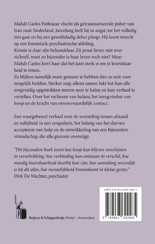 Productafbeelding: achterkant van De behandelaar die mijn hand durfde vast te houden