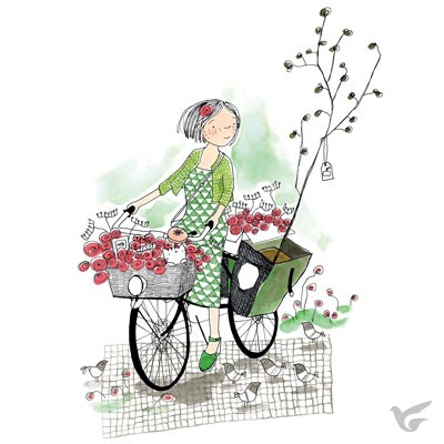 Productafbeelding: voorkant van Wenskaart fiets