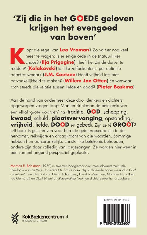 Productafbeelding: achterkant van Grote woorden