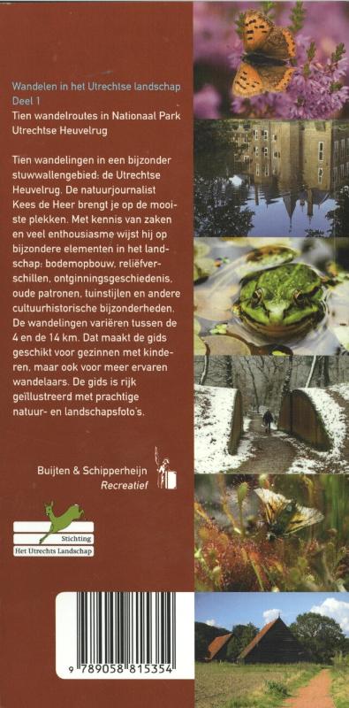 Productafbeelding: achterkant van Wandelen in Utrechtse landschap 1 Tien wandelroutes in Nationaal Park Utrechtse Heuvelrug
