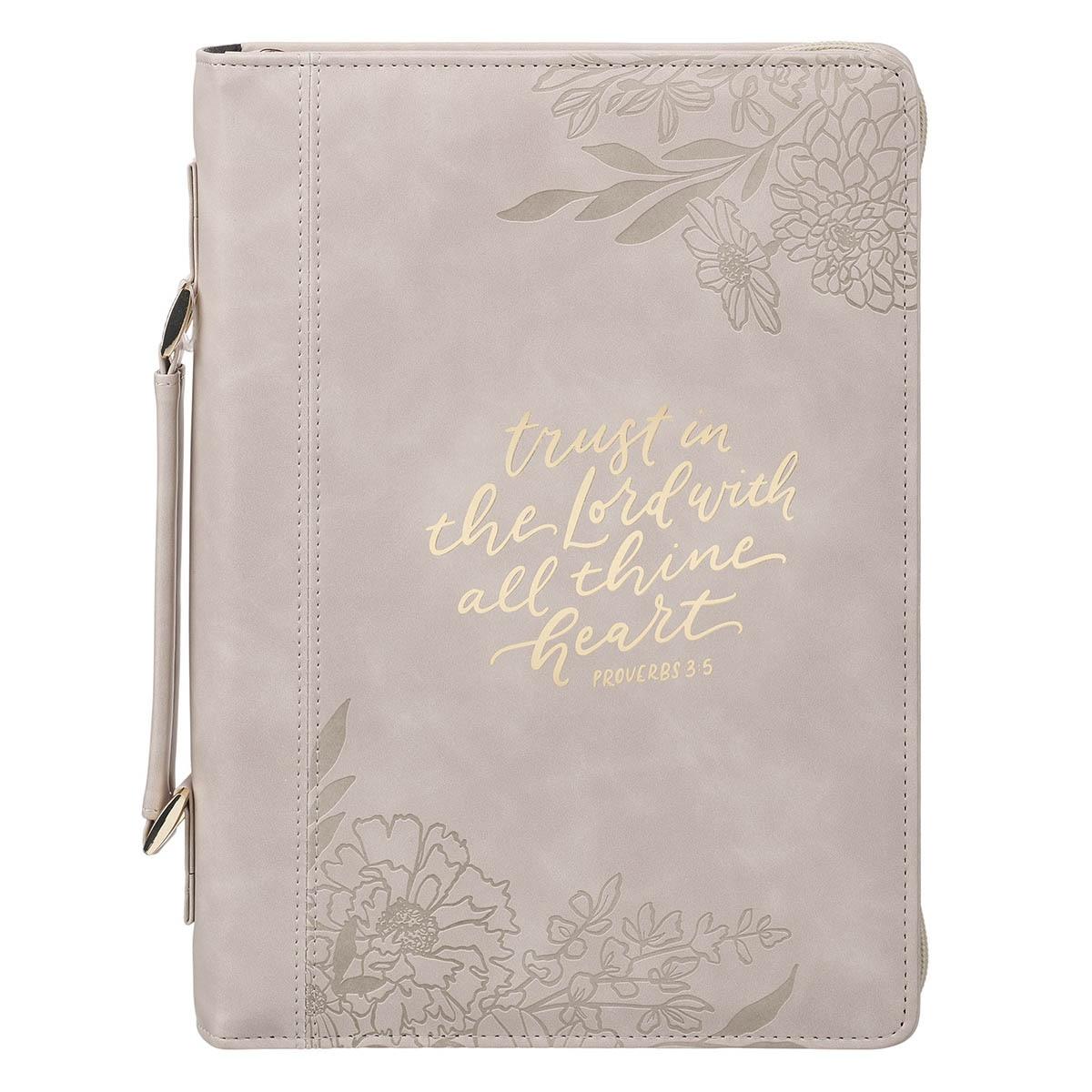 Productafbeelding: voorkant van Trust In The Lord Prov. 3:5 Bible Cover Fashion Taupe