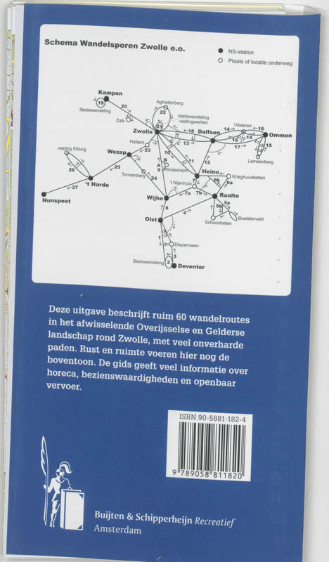 Productafbeelding: achterkant van Wandelsporen rond Zwolle