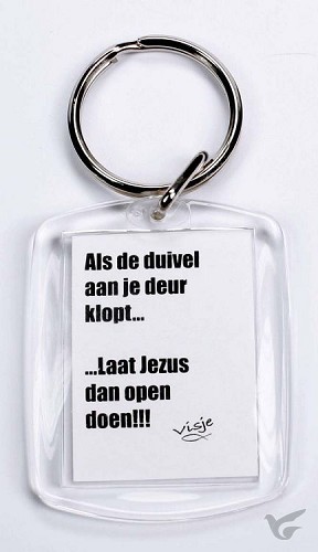 Productafbeelding: voorkant van Sleutelhanger als de duivel je aan je ve