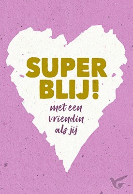 Productafbeelding: voorkant van Wenskaart super blij met een vriendin al