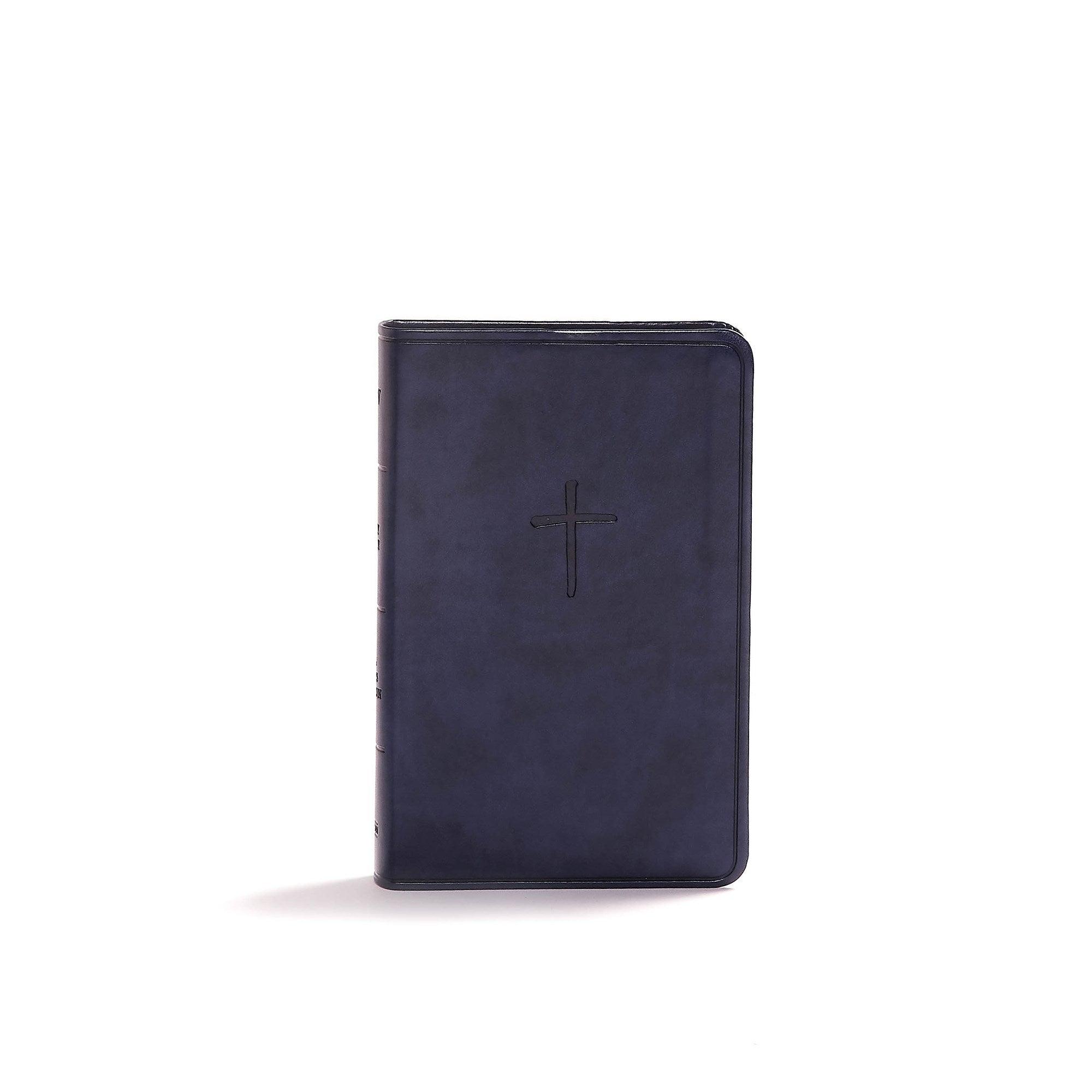 Productafbeelding: voorkant van CSB Compact Bible (Value Edition)-Navy LeatherTouch