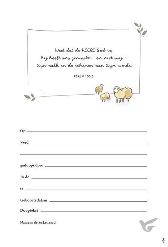 Productafbeelding: voorkant van Doopkaart 406