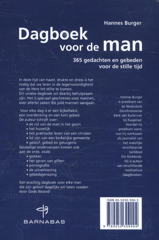 Productafbeelding: achterkant van Dagboek voor de man