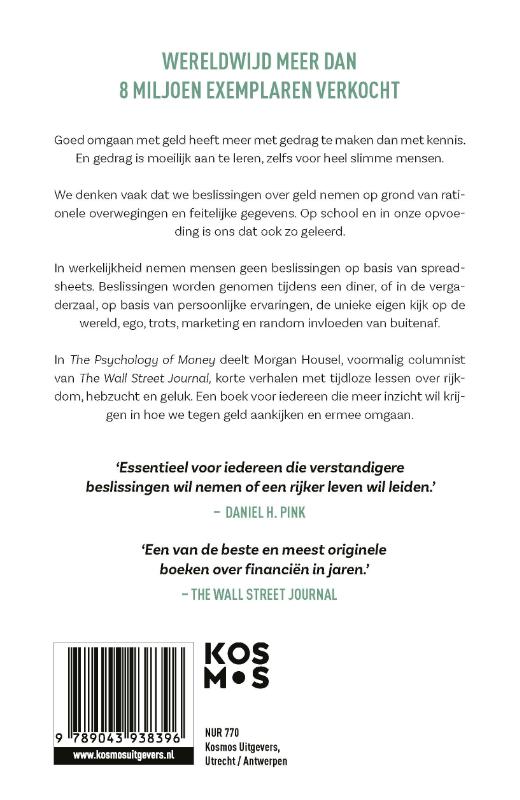 Productafbeelding: achterkant van The Psychology of Money