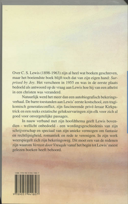 Productafbeelding: achterkant van Verrast door vreugde