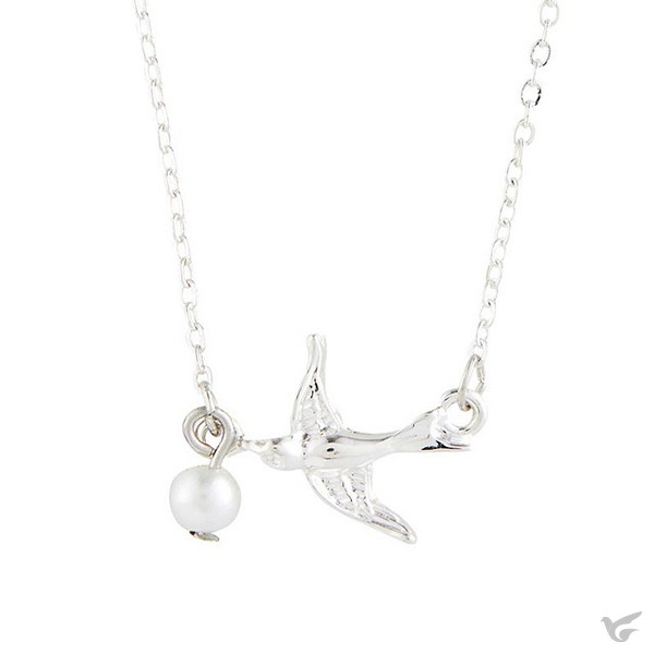 Productafbeelding: voorkant van Necklace dove with pearl
