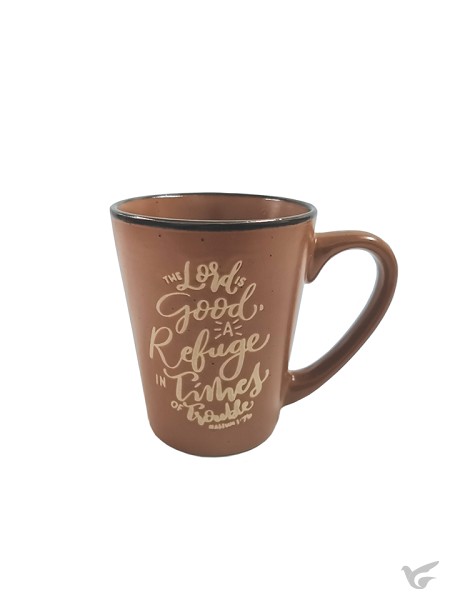 Productafbeelding: voorkant van Stoneware mug Lord is Good brown