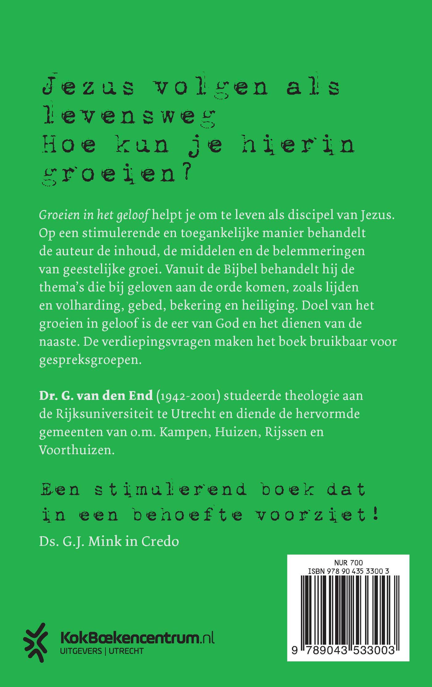 Productafbeelding: achterkant van Groeien in het geloof