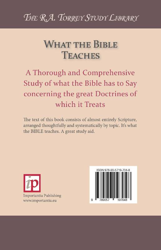 Productafbeelding: achterkant van What the Bible Teaches