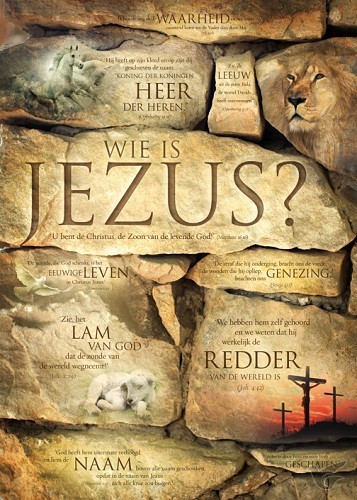 Productafbeelding: voorkant van Poster 50x70 wie is Jezus