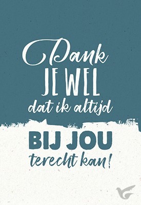 Productafbeelding: voorkant van Wenskaart dank je wel dat ik altijd bij