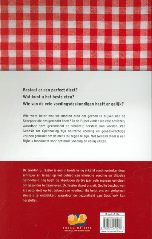 Productafbeelding: achterkant van Het Genesis dieet