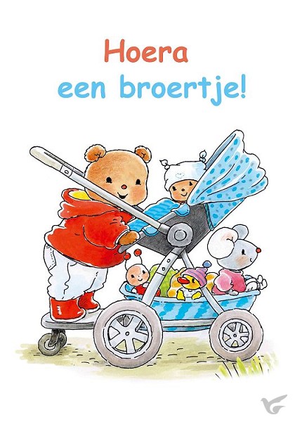 Productafbeelding: voorkant van Ansichtkaart 10,5x15 bobbi hoera een bro