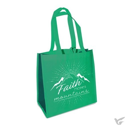 Productafbeelding: voorkant van Eco Tote Bag Faith moves Mountains