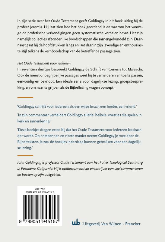 Productafbeelding: achterkant van Jeremia voor iedereen