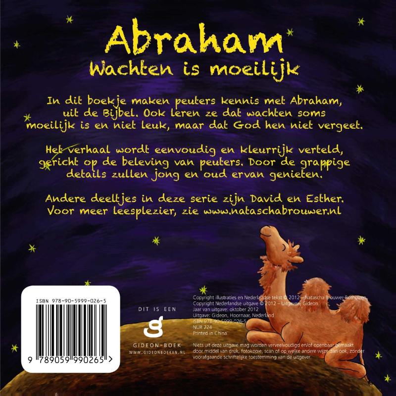 Productafbeelding: achterkant van Abraham, wachten is moeilijk