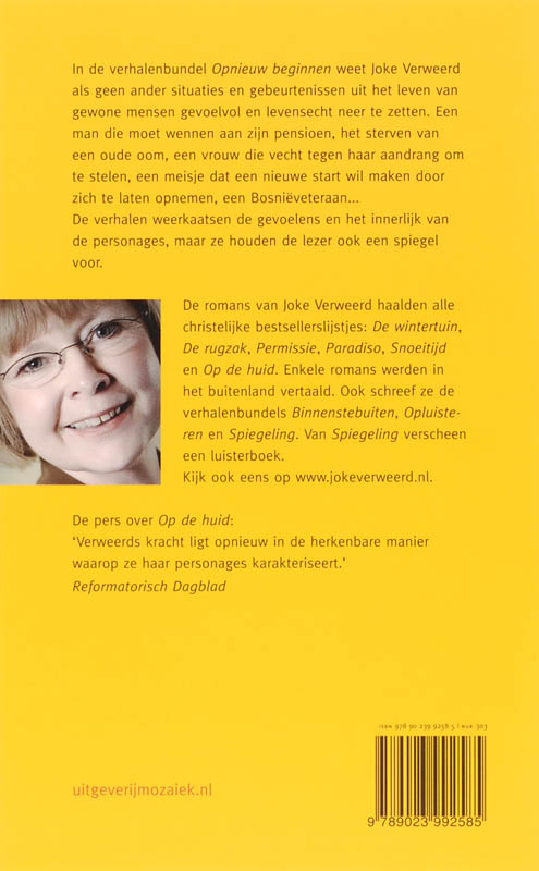 Productafbeelding: achterkant van Opnieuw beginnen