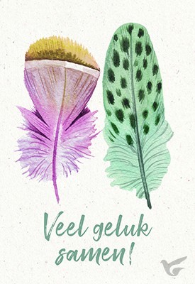 Productafbeelding: voorkant van Wenskaart veel geluk samen