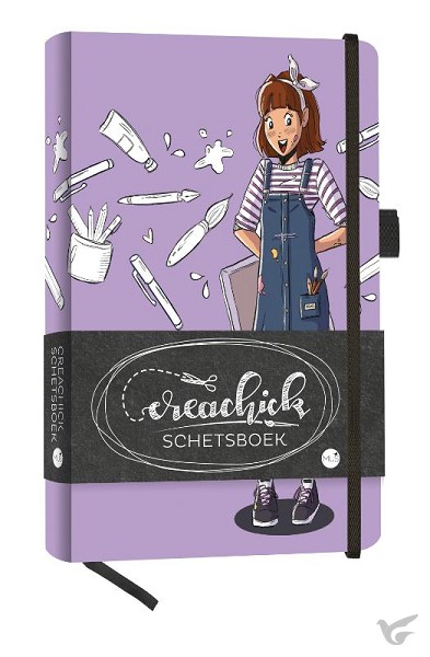 Productafbeelding: voorkant van Creachick schetsboek lila