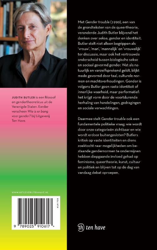 Productafbeelding: achterkant van Gender trouble