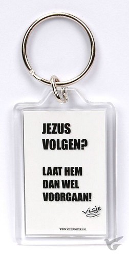 Productafbeelding: voorkant van Sleutelhanger visje Jezus volgen
