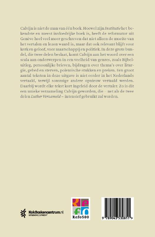Productafbeelding: achterkant van Calvijn verzameld