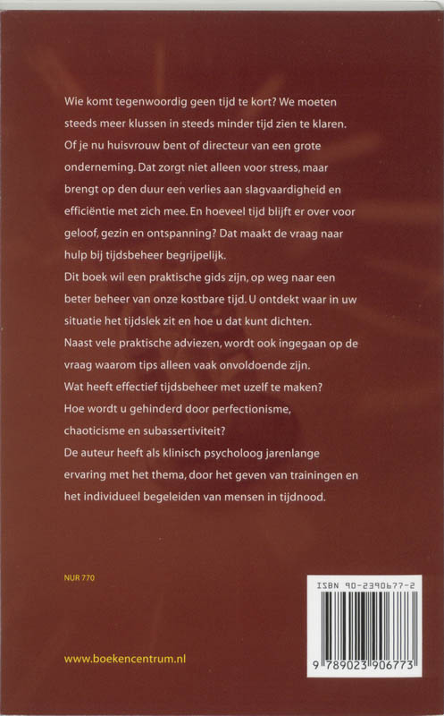 Productafbeelding: achterkant van Tijd maken