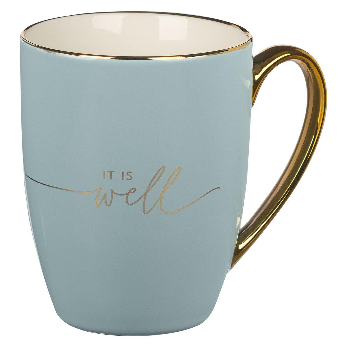 Productafbeelding: voorkant van It Is Well With My Soul Soft Blue+ Gold