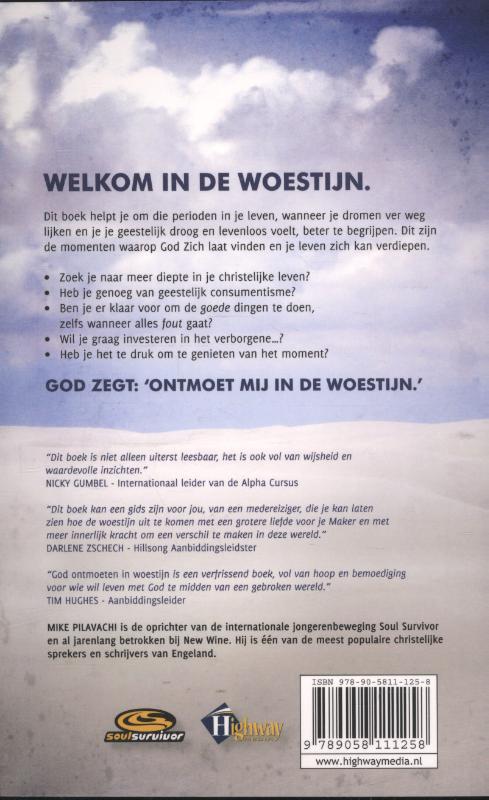 Productafbeelding: achterkant van God ontmoeten in de woestijn