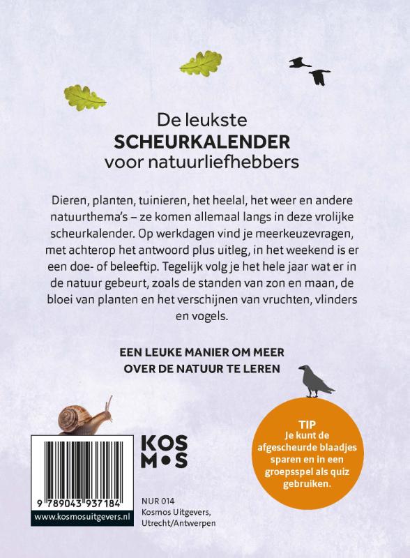 Productafbeelding: achterkant van Natuurscheurkalender 2026