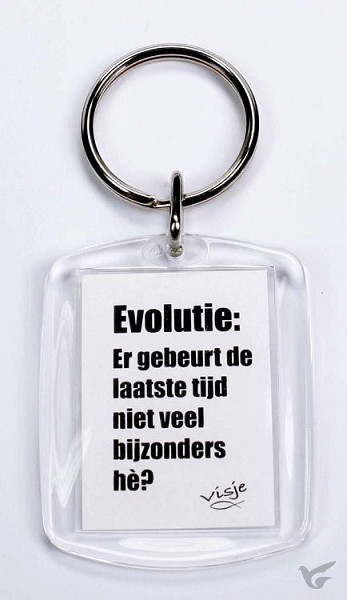 Productafbeelding: voorkant van Sleutelhanger evolutie er gebeurt de laa