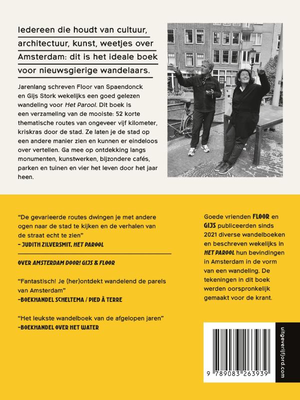 Productafbeelding: achterkant van Elke week Amsterdam door! Gijs & Floor