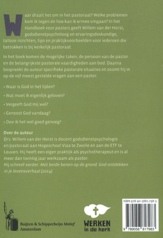 Productafbeelding: achterkant van Handboek voor pastors