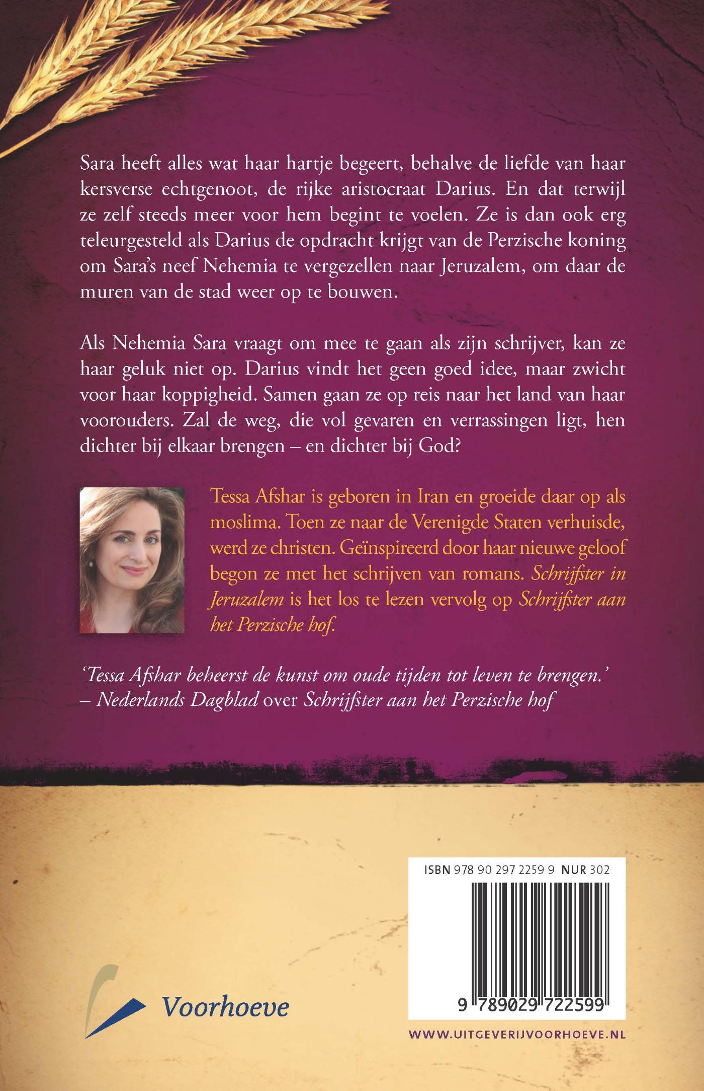 Productafbeelding: achterkant van Schrijfster in Jeruzalem