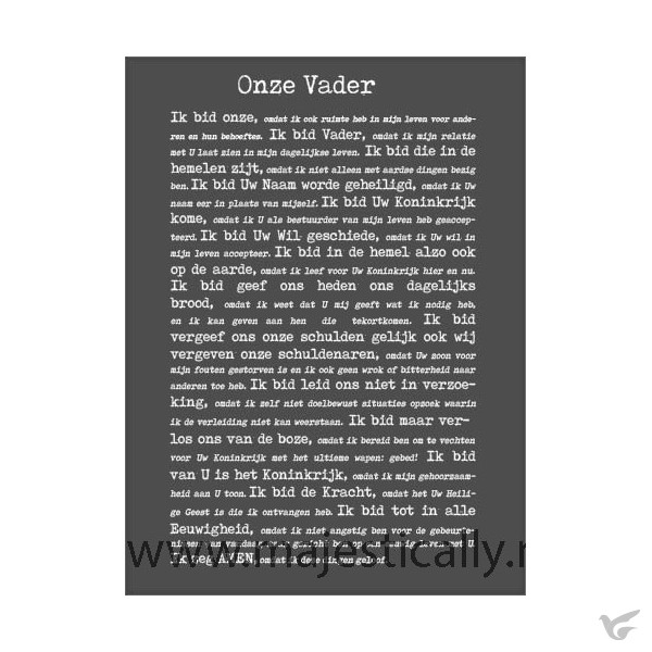 Productafbeelding: voorkant van Kaart onze Vader