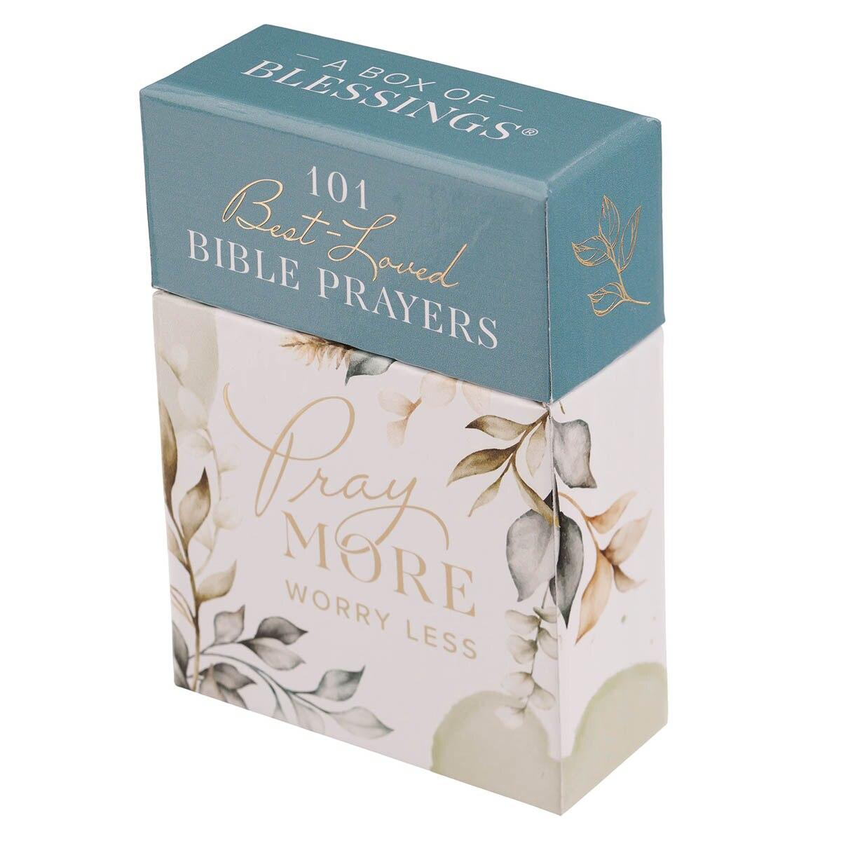 Productafbeelding: voorkant van 101 Best-Loved Bible Prayers Pray More Worry Less Box of Blessings