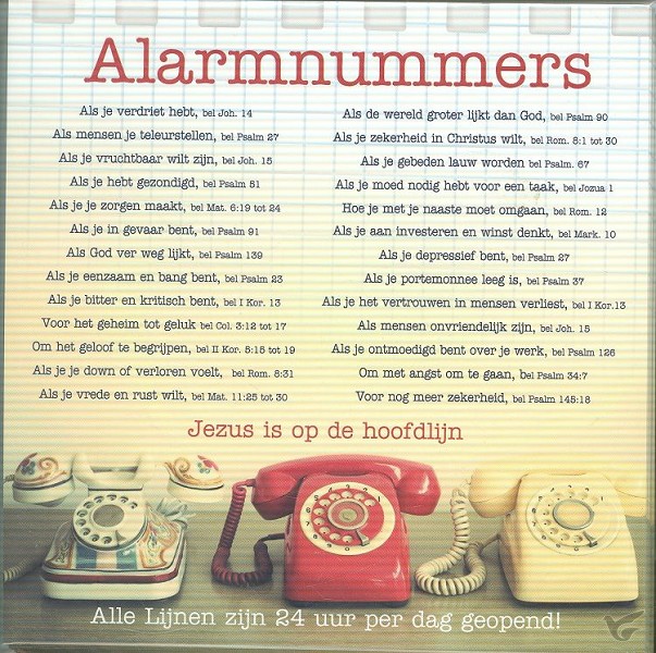 Productafbeelding: voorkant van Kaart alarmnummers
