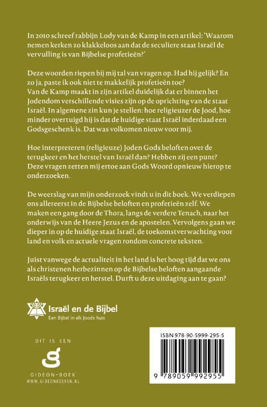 Productafbeelding: achterkant van Israëls terugkeer en herstel